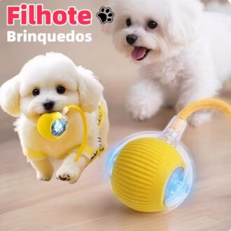 Bola de rolamento automática, brinquedo interativo para filhotes, treinamento elétrico para cães
