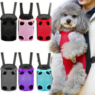 Bolsa Canguru Transporte De Pet Cachorro Gatos Preto Rosa