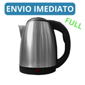 Chaleira Jarra Elétrica Térmica Bule Com Tampa Inox Prateada 2 Litros