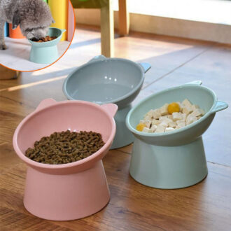 Comedouro Bebedouro Elevado Anti Engasgo Pet Gato Cachorro Kit e Unidade