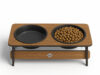 Comedouro Suspenso Pet Cachorro e Gato Duplo Mdf