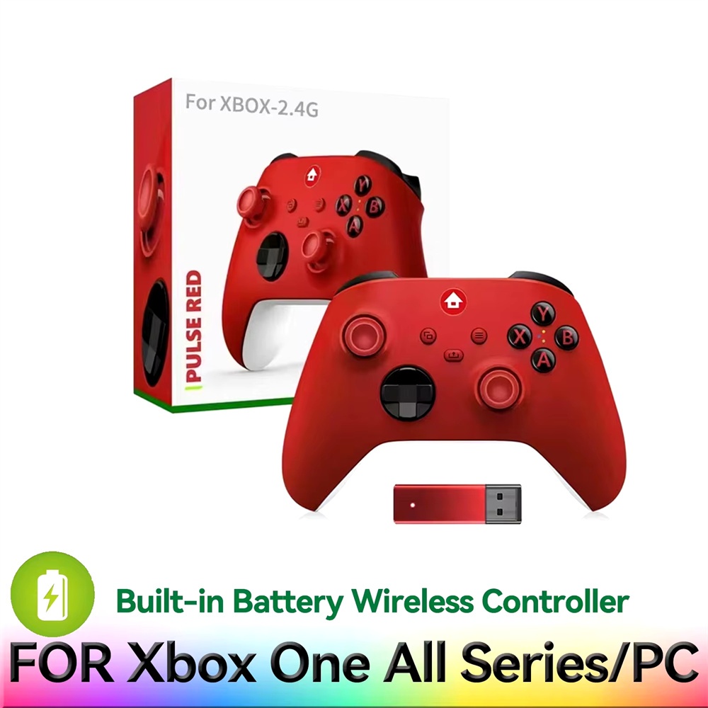 Controle Sem Fio para Xbox One/Series X/S - Gamepad com Vibração Dupla, Sensor Giroscópio, Conexão 2.4G, Compatível com