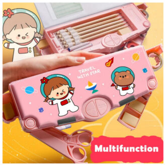 Estojo Escolar Retro Penal multifuncional Automatico de lápis de caneta de alta capacidade Infantil