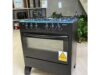 Fogão De Piso com Forno Automático Braslar 5 Bocas New Sirius Plus Preto Mesa Inox