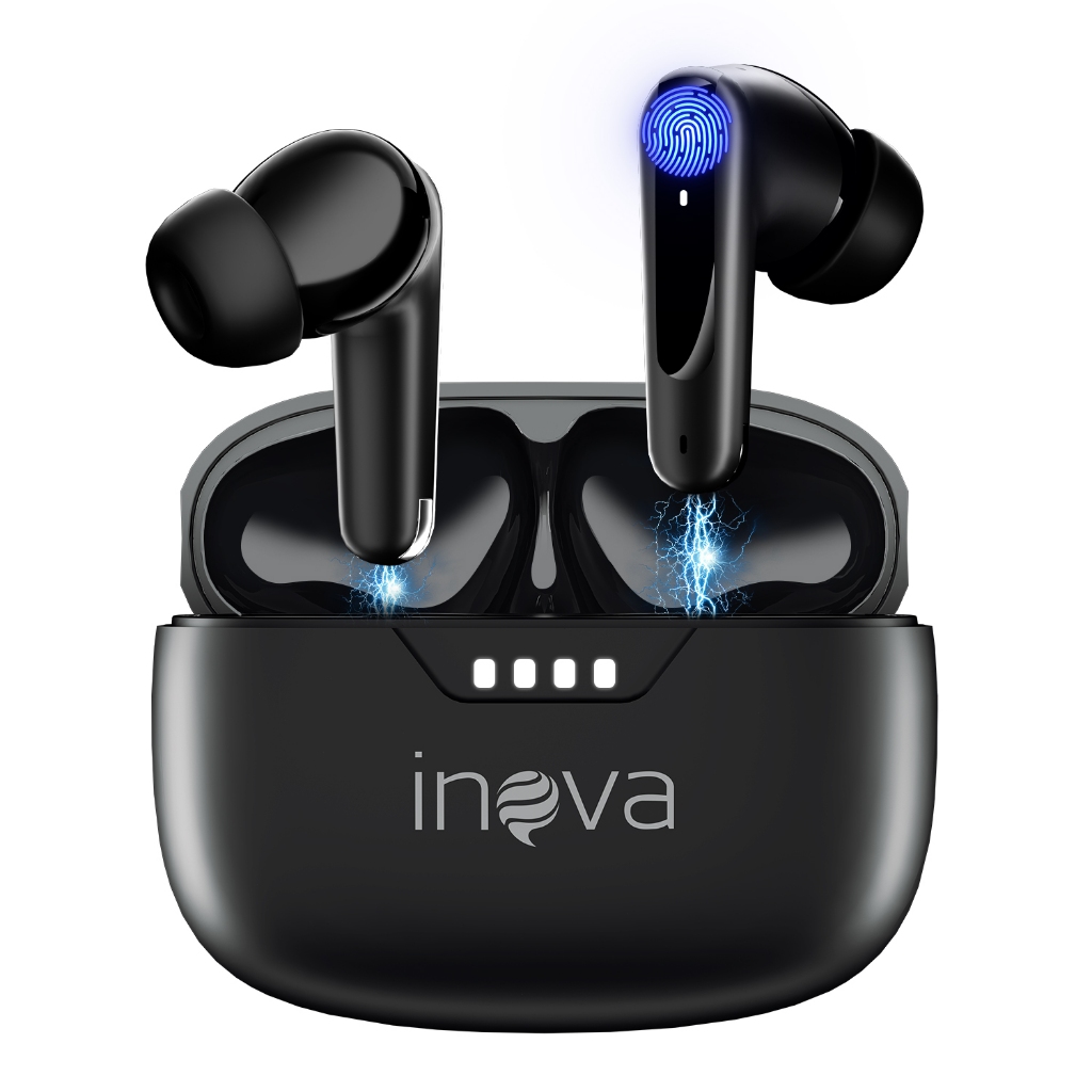 INOVA fone sem fio bluetooth original fone iphone e Android sem fio headset gamer earpods microfone