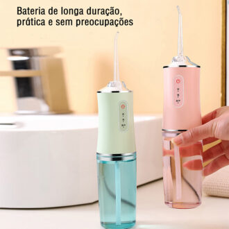 Irrigador dental oral portátil recarregável USB 220ml Limpador de bico poderoso para cuidados bucais