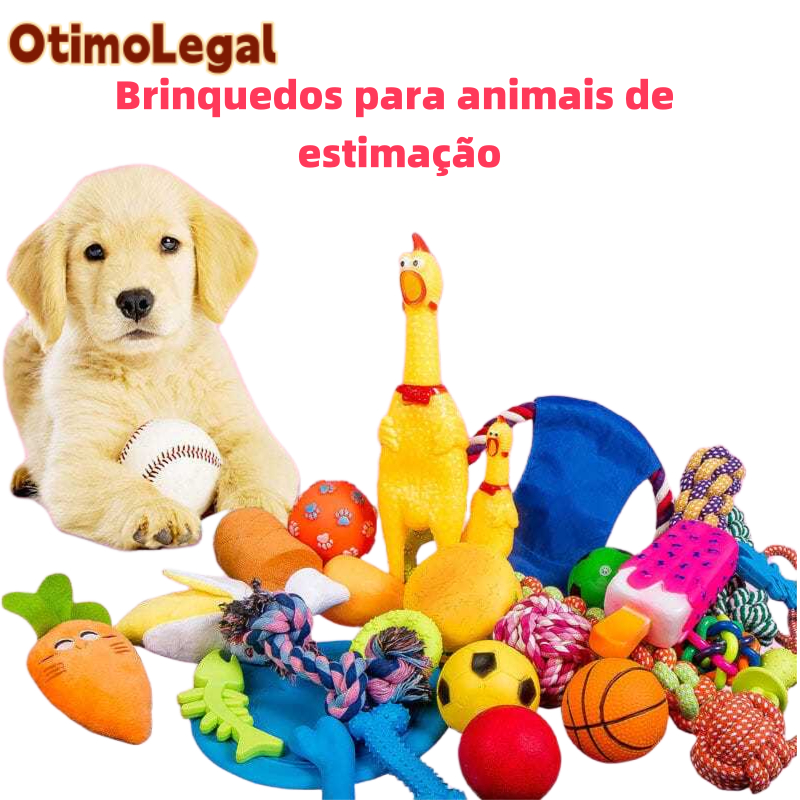 Kit 10 Brinquedos Mordedores Cachorro Filhote Anti-stress Pet Ranger os dentes Limpeza da boca