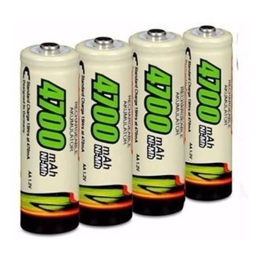 KIT 4 Pilha AA Recarregavel 4700mAh