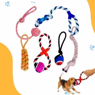 Kit 5 Brinquedo Cachorro Cordas Sortidas para Cachorro Savana Pet - Sortida