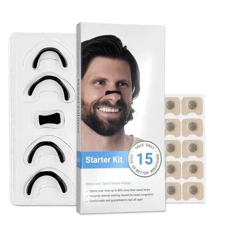 Kit Com 30 Dilatadores Nasais Magnética Fitas Nasais Para Melhorar a Respiração e Reduzir Ronco