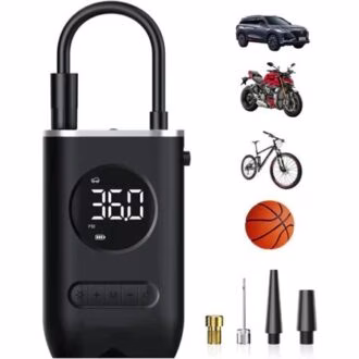 Mini Compressor de Ar Portatil Bomba De Encher Pneu Compressor Pneu Carro Recarregavél Digital