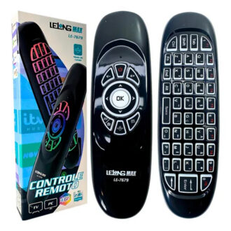 Mini Controle Teclado Air Mouse LE-7679 Sem Fio 2.4G Com Voz Para Smart TV PC Projetor
