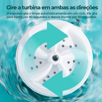 Mini Máquina de Lavar Roupas Panos Toalhas no Balde Portátil Ultrassônica Lavanderia USB Lava Louças Branco com USB