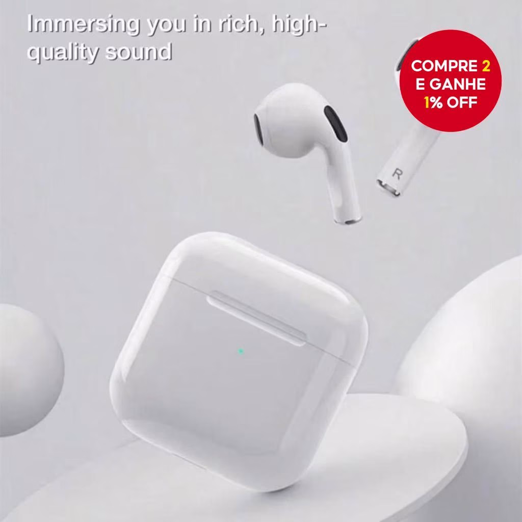 Mini Pro4 TWS Bluetooth Fone De Ouvido Compacto Portátil Controle Toque Estéreo Cancelamento Ruído Fones Esporte