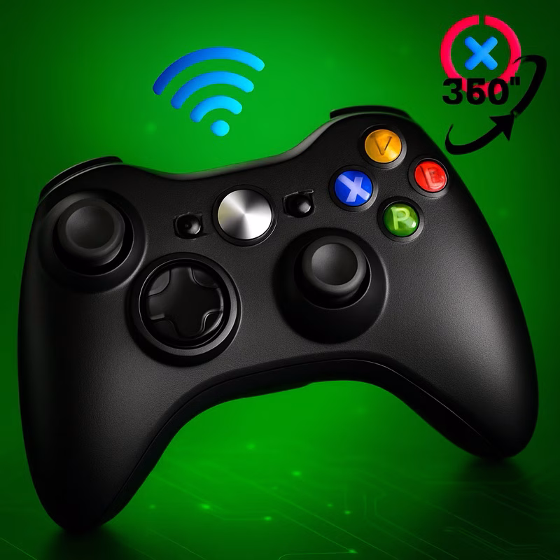 { Original } Controle Sem Fio Compatível Xbox 360 e PC com Receptor Wireless