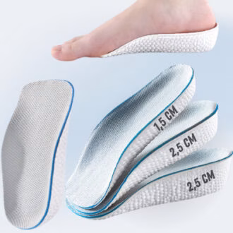 Palmilha Ortopédica Gel Silicone Para Aumento Da Altura Calcanhar Par Confortável Anti Impacto