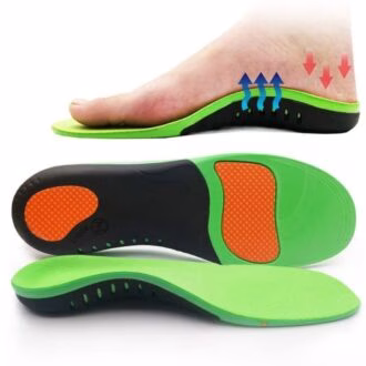 Par de Palmilha Para Fascite Plantar Ortopédica Pé Chato Pisada Pronada Esporão Pés Cansados