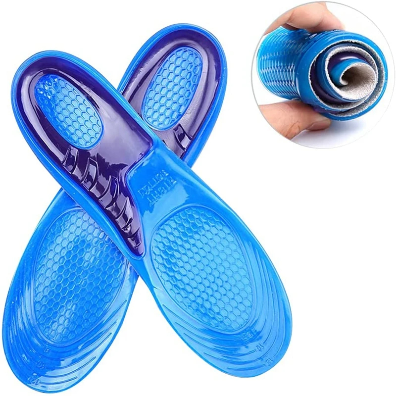 Par De Palmilha Silicone Gel Ortopédica Anti Impacto Facilite Plantar