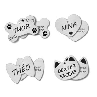 Plaquinha de Identificação Pet Pingente Cachorro Gato Personalizado