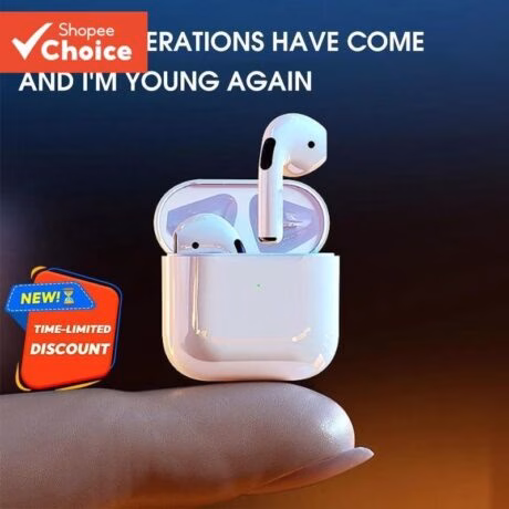 Pro 4 TWS Fones De Ouvido Bluetooth Sem Fio Bateria De Longa Duração Portátil Leve Com Estojo De Carregamento