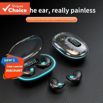 Senbenbao X55 Fones De Ouvido TWS Sleep Sem Fio Bluetooth Display Led HIFI Som Estéreo Fone À Prova D'água Com Cancelame