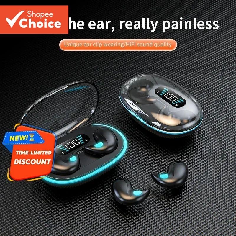 Senbenbao X55 Fones De Ouvido TWS Sleep Sem Fio Bluetooth Display Led HIFI Som Estéreo Fone À Prova D'água Com Cancelame