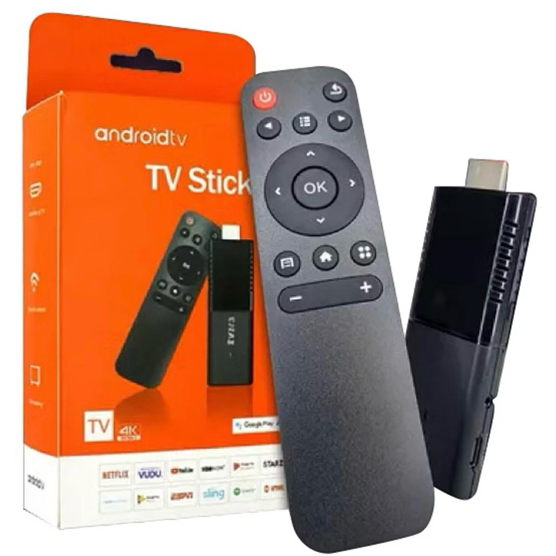 Tv Stick / Smart Tv Android 4k Wi-fi Hdmi Streaming Cor Preto
