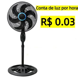 Ventilador elétrico silencioso com 6 pás e forte potência eólica 110V/220 Baixo consumo de energia, economia de energia