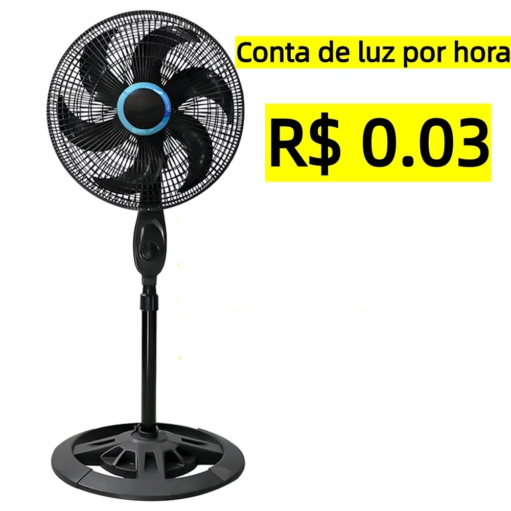Ventilador elétrico silencioso com 6 pás e forte potência eólica 110V/220 Baixo consumo de energia, economia de energia