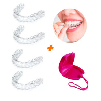 04 Placas de Silicone Moldável Aparelho Inferior e Superior