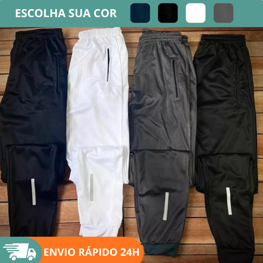 Calça Jogger Masculina Chimpa Esportiva – Leve Confortável e com Detalhe Refletivo