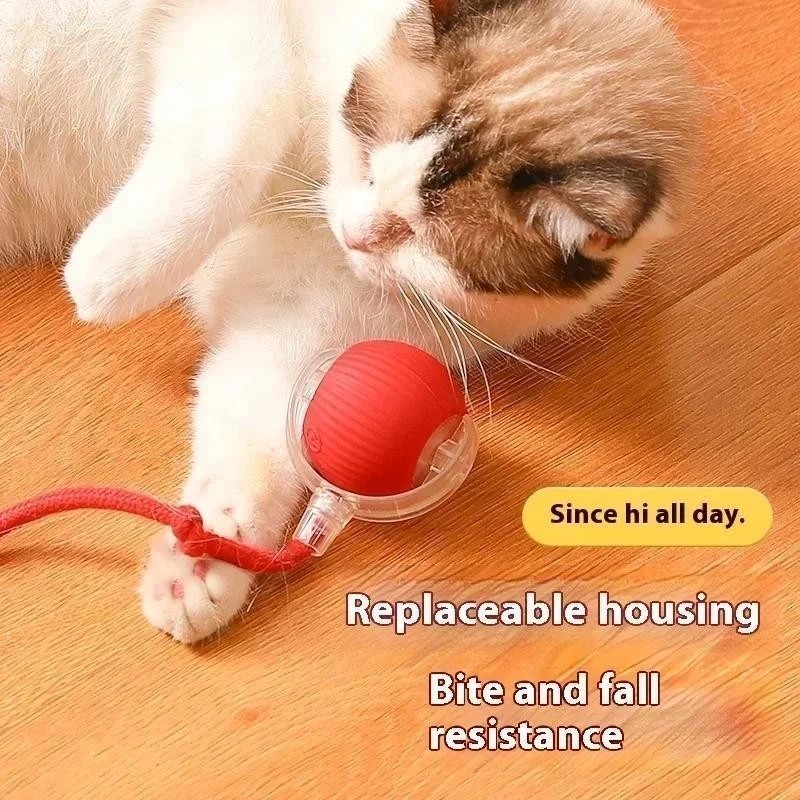 Inteligentes Brinquedos Para Gatos E Cachorro Bola De Rolamento Automática Cauda Falsa Recarregável Elétrico