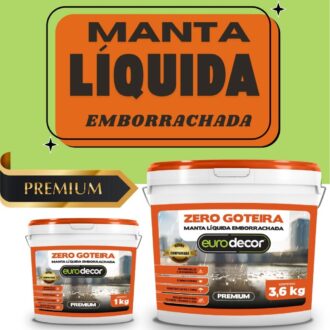 Manta Liquida Emborrachada Premium 1KG Ou 3,6KG Protege Lajes De Infiltração Goteiras e Vazamentos