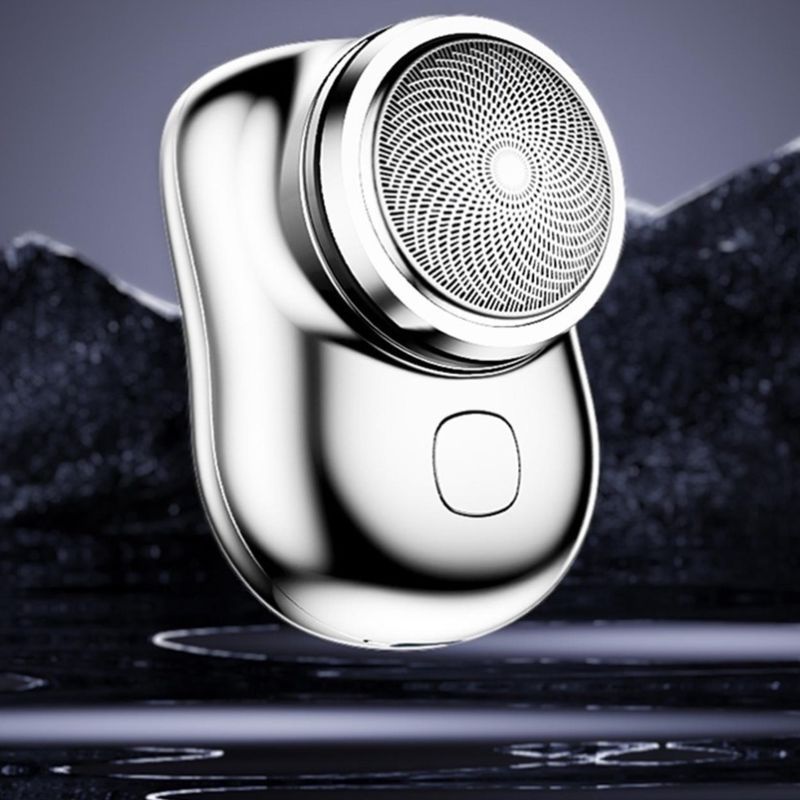 Mini Barbeador Elétrico Portátil a Prova D'água De Dupla Finalidade Tipo C - Aparador De Barba De Bolso