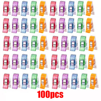 25/100PCS Clipes de Costura Prendedor De Tecido Coloridos Multiuso Plástico para Artesanato Patchwork e Decoração