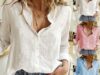 Camisa Feminina Viscolinho Com Mangas Comprida