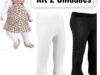 Kit 2 Pares De Meia Calça Infantil Bebê Para Inverno Quentinho Confortavel Preto e Branco