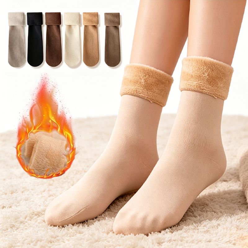 Kit ate 3/6 pares de meia/meias soquete térmica grossa flanelada fleece inverno frio intenso Império