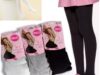 Kit com 2 Meia calça infantil Frio Inverno Para Bebê Menina cor Branca/Preto