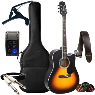 Kit Violao Giannini Elétrico Folk Gd1 Gdc1 Eq + Acessórios
