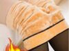Meia-Calça Térmica Forrada Peluciada Translúcida De Lã Quente Feminina Para Inverno