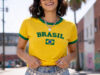 T-shirt Camiseta Do Brasil Camisa Feminina Estampada Lançamento Copa Envio Imediato